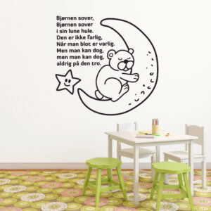 Bjørnen Sover Børne Wallsticker