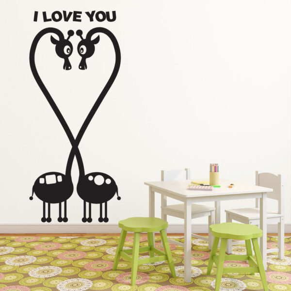 Forelskede Giraffer Wallsticker