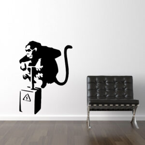 Banksy Abe Med Detonator Sort Wallsticker Fra Banksy