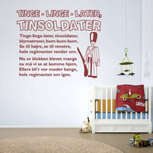 Tinge Linge Later Wallsticker Med Tekst