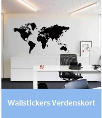 Verdenskort wallstickers