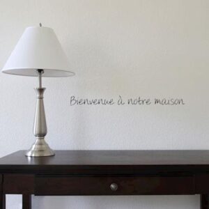 Bienvenue à Notre Maison Citat Wallsticker Fra Dimaria